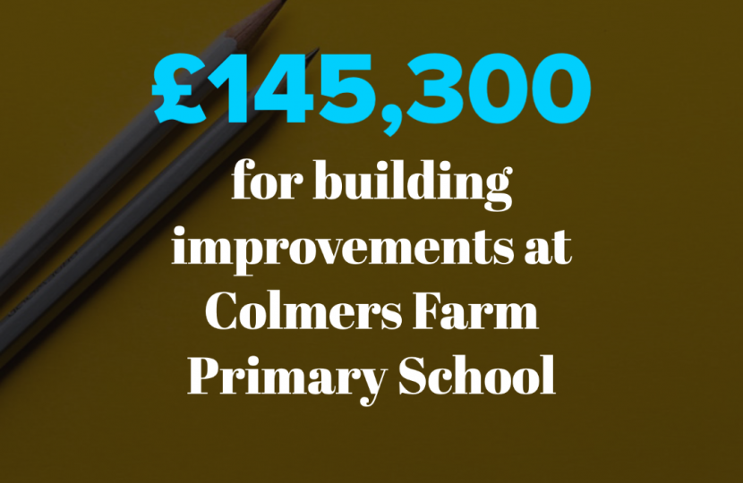 Colmer Farm School funding graphic