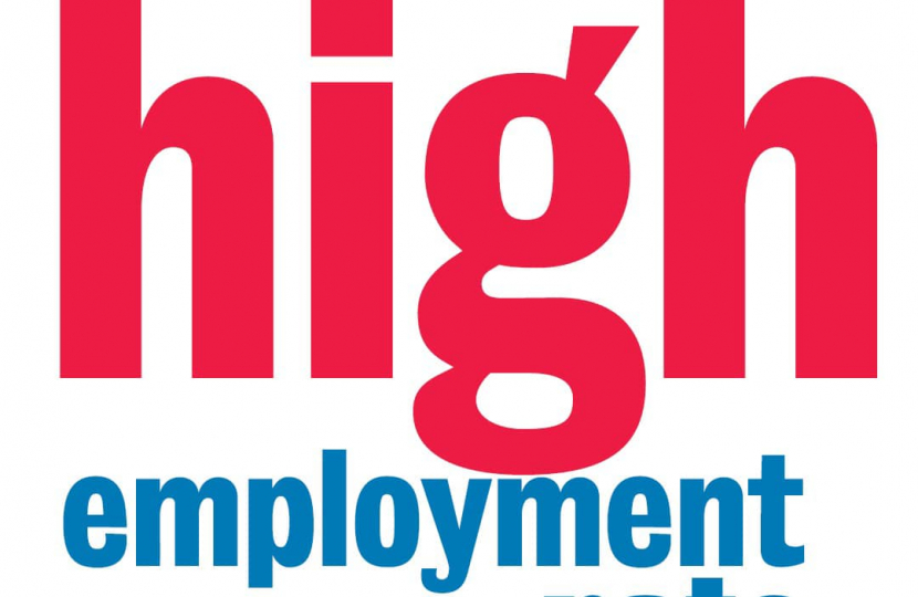 Graphic saying Record High Employment Rate